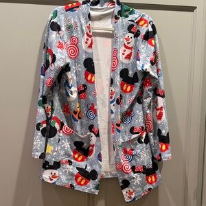 Disney Mickey Mouse Holiday Cardigan with Red and Blue Accents